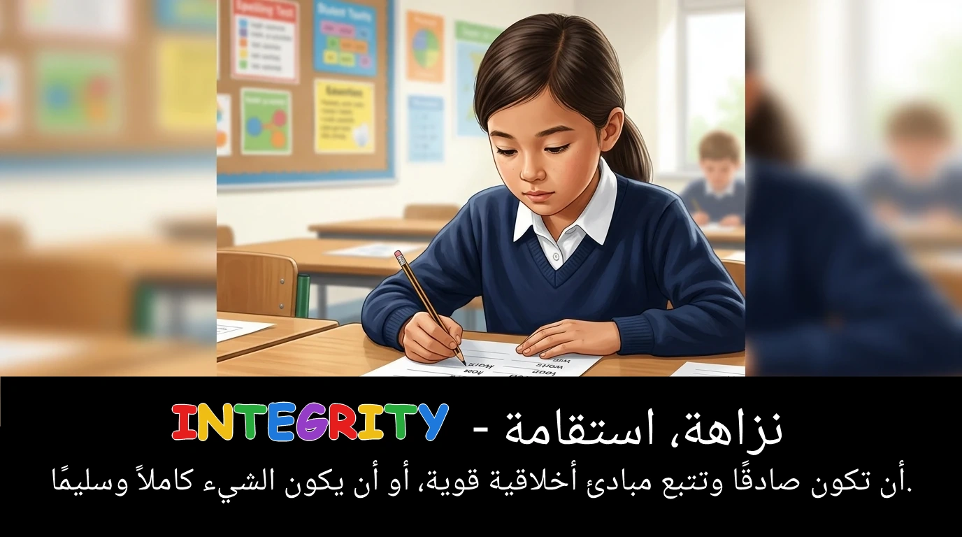 Arabic Illustration for integrity